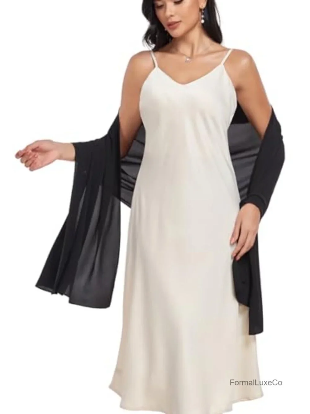Chiffon Shawl Wrap Evening Wedding Stole Lightweight Scarf
